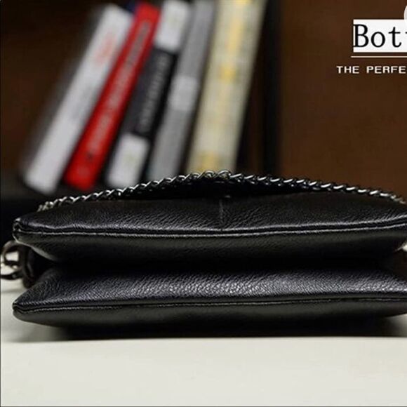 New Alligator Small Black Clutch Handbag Purse - Picture 2 of 9